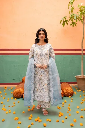 Deena 3Pc - Printed Lawn Dress
