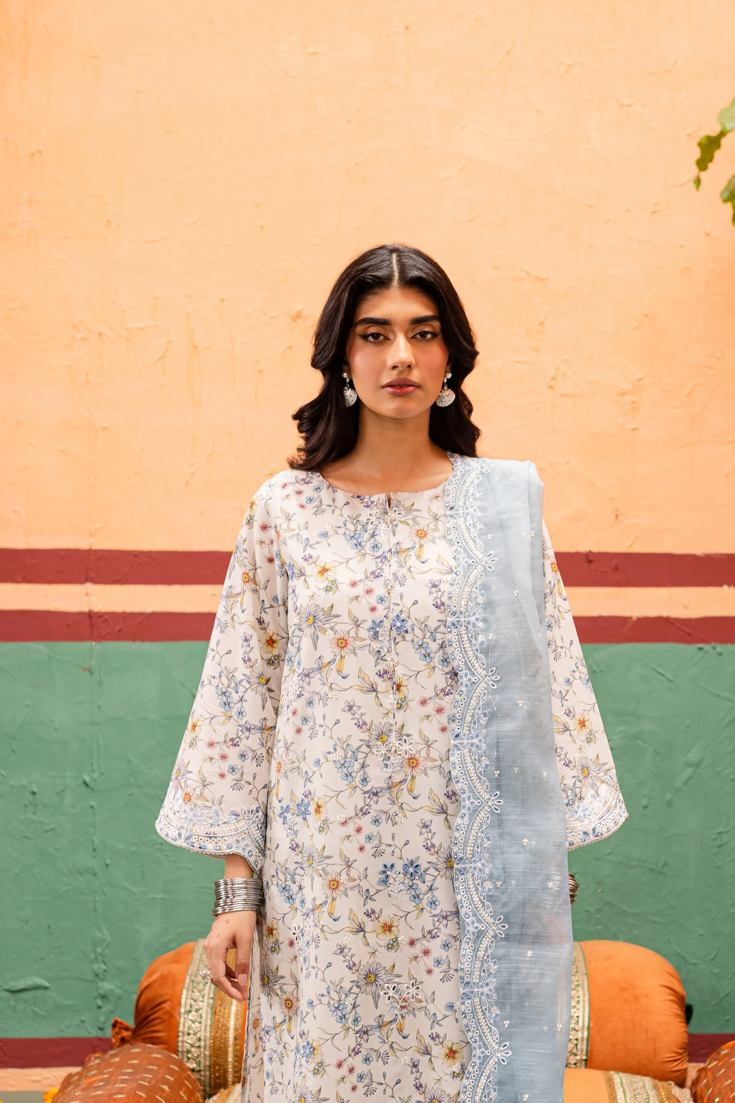 Deena 3Pc - Printed Lawn Dress