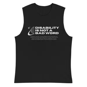 Disability is Not a Bad Word Disability Pride Month Soft Black Tank Top