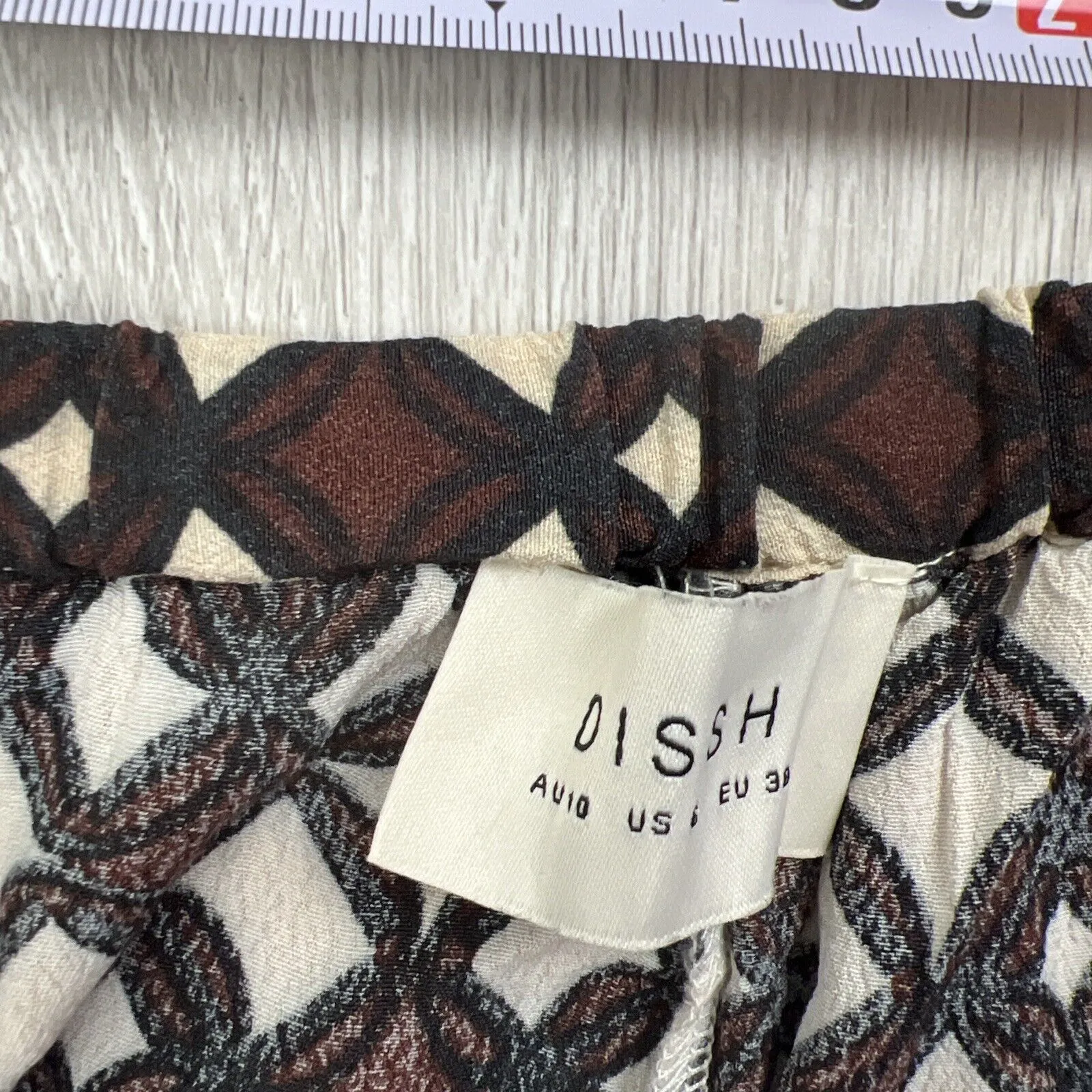 DISSH Womens Lightweight Pattern Viscose Pants Size AU 10