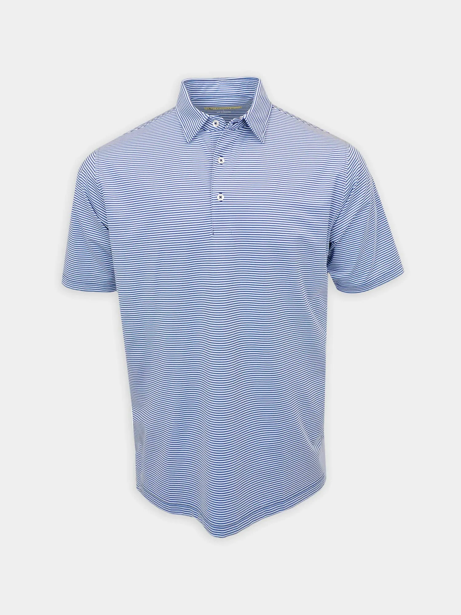 Donald Ross Mens Short Sleeve Jersey Polo- NAVY/ BLUE JAY/WHITE