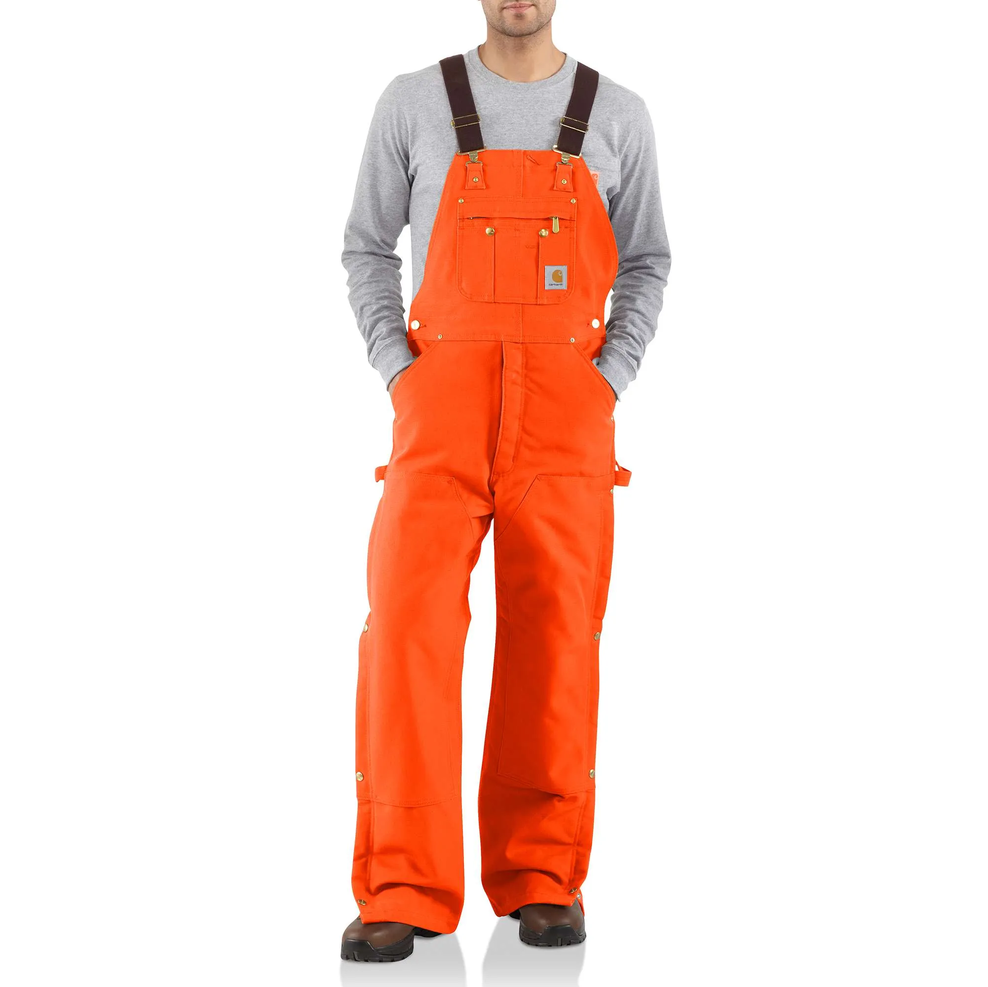 Duck Zip-to-Thigh Bib Overall/Quilt Lined