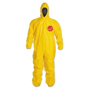 DuPont™ Tychem® 2000 Coveralls with Attached Hood, Taped Seams, Yellow, 2X-Large, QC127T-2X