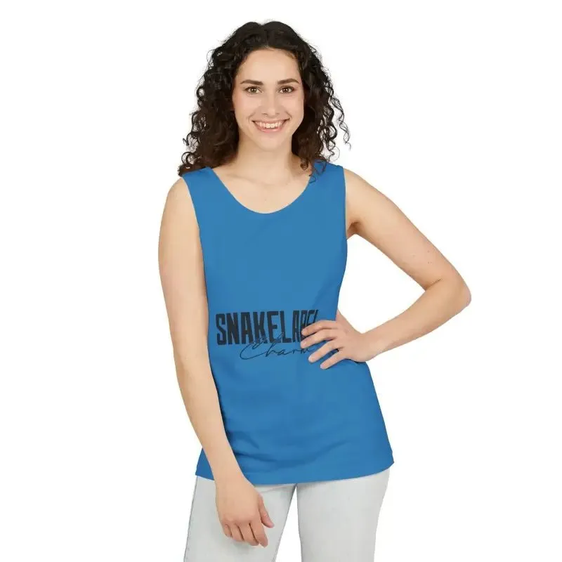 Eco-Friendly Snake Design Garment-Dyed Tank Top – Relaxed Fit, 100% Ringspun Cotton