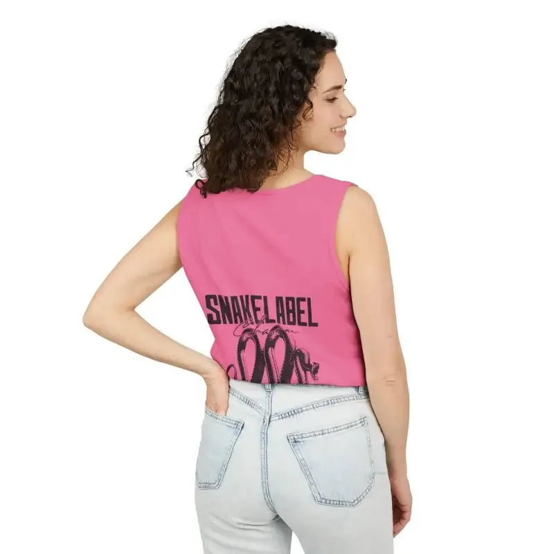 Eco-Friendly Snake Design Garment-Dyed Tank Top – Relaxed Fit, 100% Ringspun Cotton