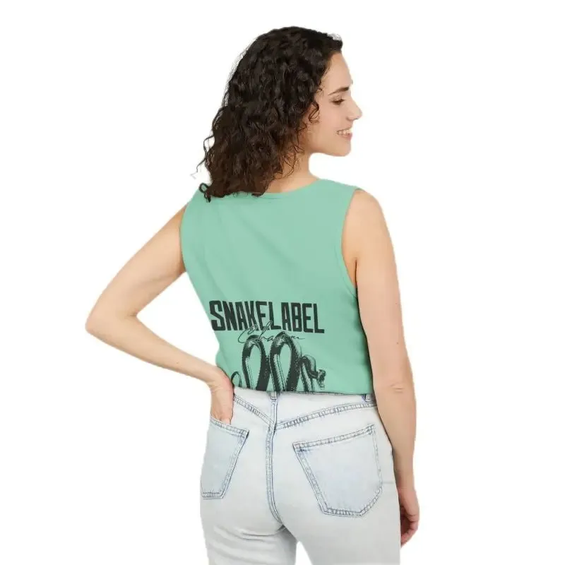 Eco-Friendly Snake Design Garment-Dyed Tank Top – Relaxed Fit, 100% Ringspun Cotton