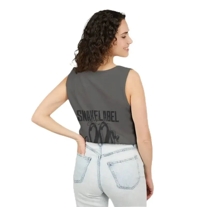 Eco-Friendly Snake Design Garment-Dyed Tank Top – Relaxed Fit, 100% Ringspun Cotton