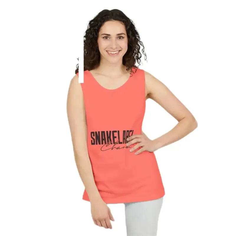 Eco-Friendly Snake Design Garment-Dyed Tank Top – Relaxed Fit, 100% Ringspun Cotton