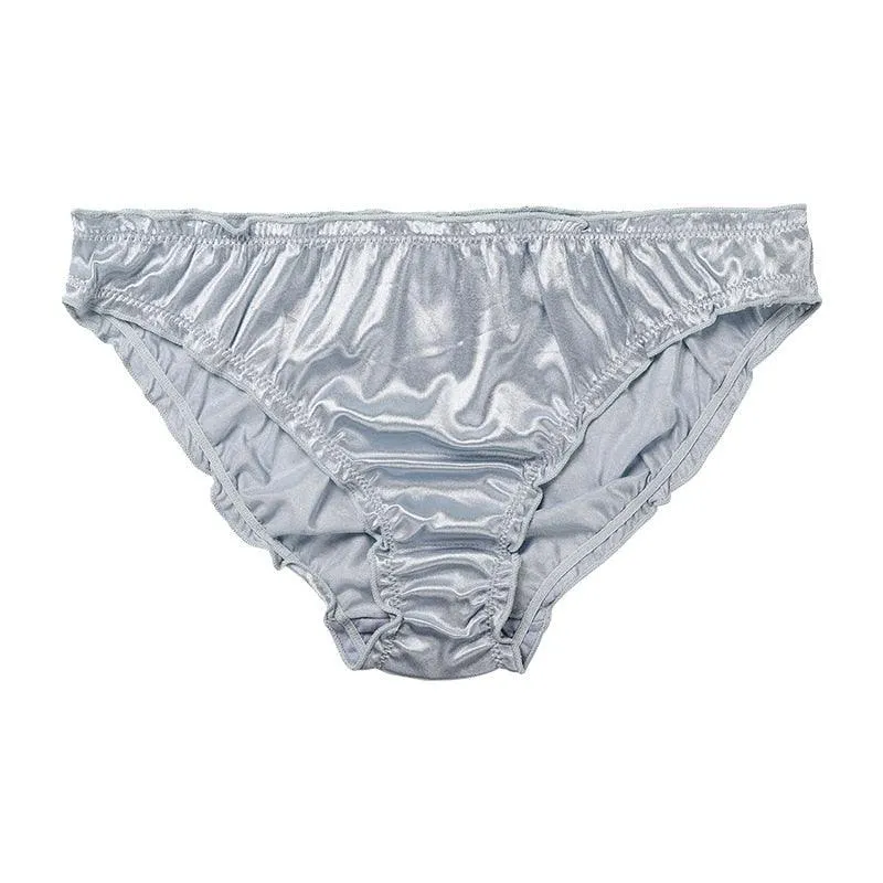 Elastic Satin Pants Underwear Low Waist Briefs