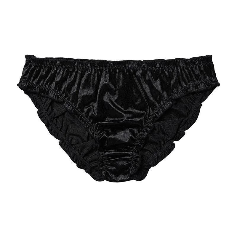 Elastic Satin Pants Underwear Low Waist Briefs