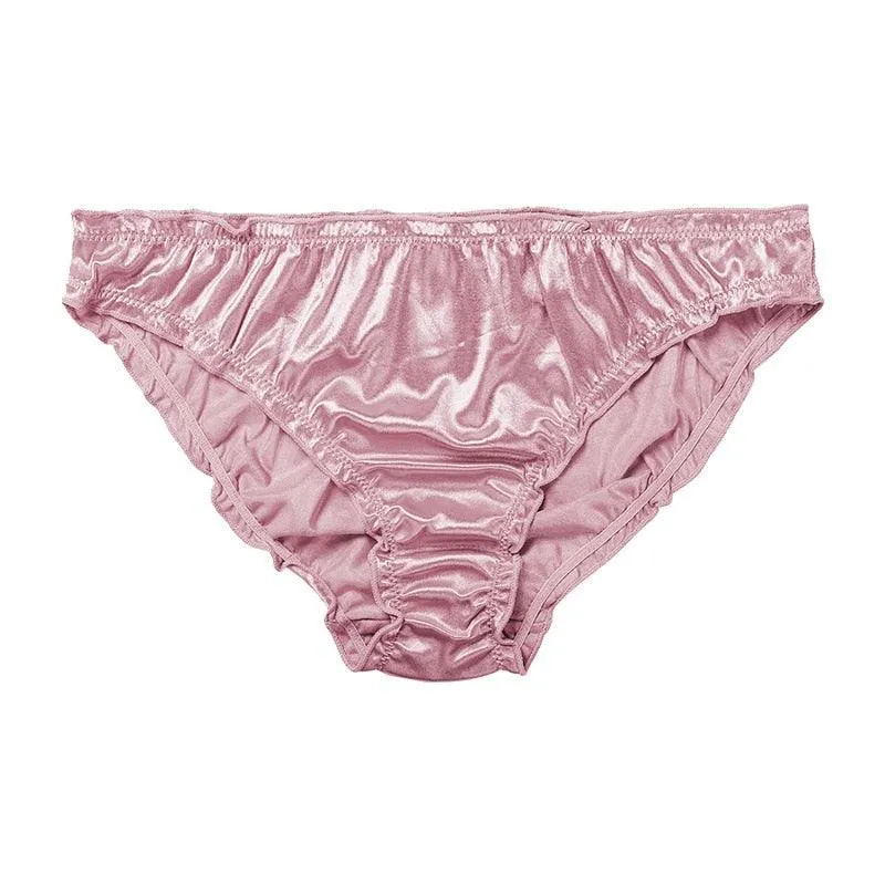 Elastic Satin Pants Underwear Low Waist Briefs