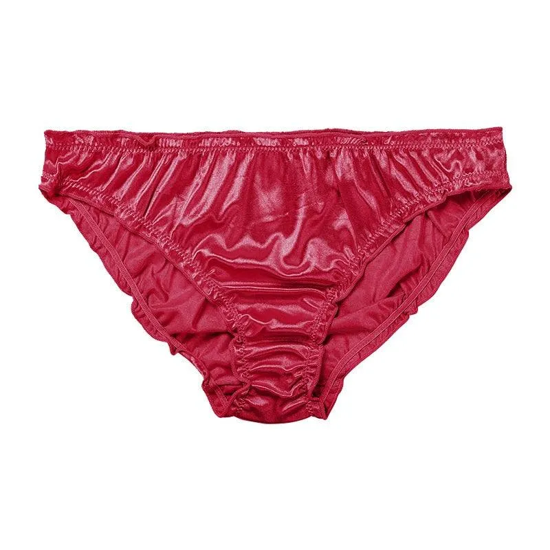 Elastic Satin Pants Underwear Low Waist Briefs