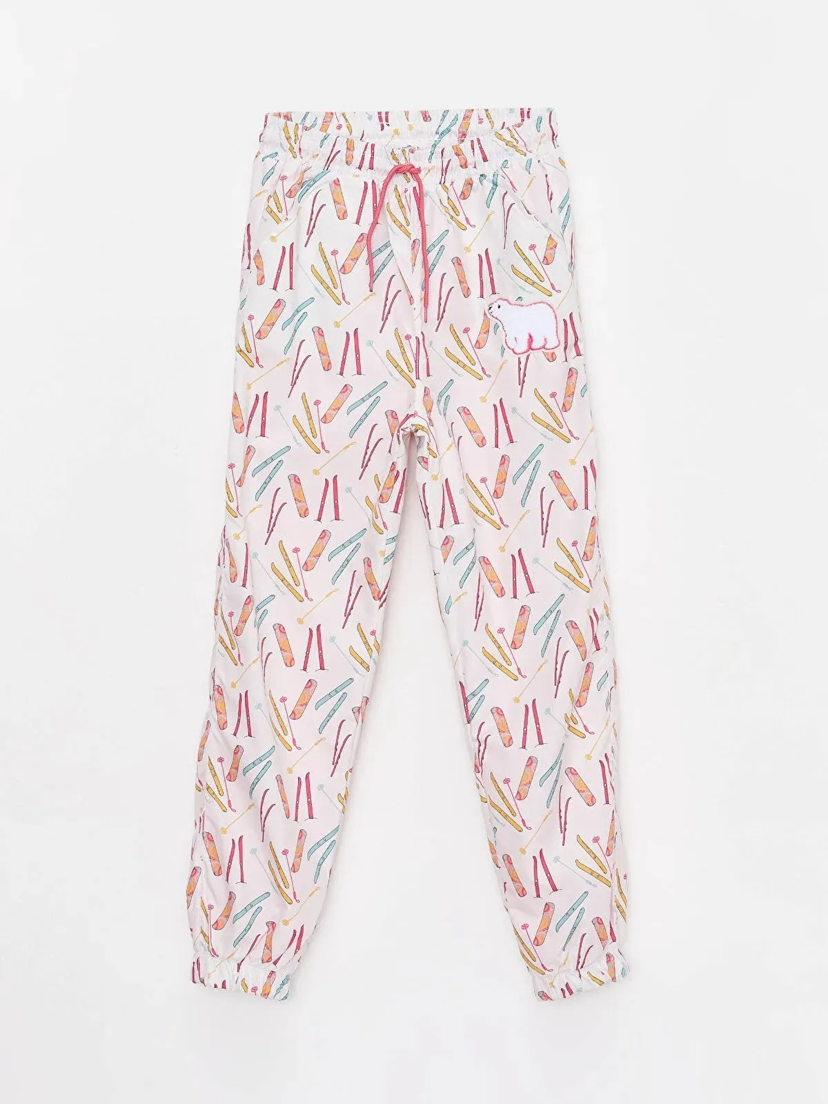 Elastic Waist Patterned Girls Jogger Pants