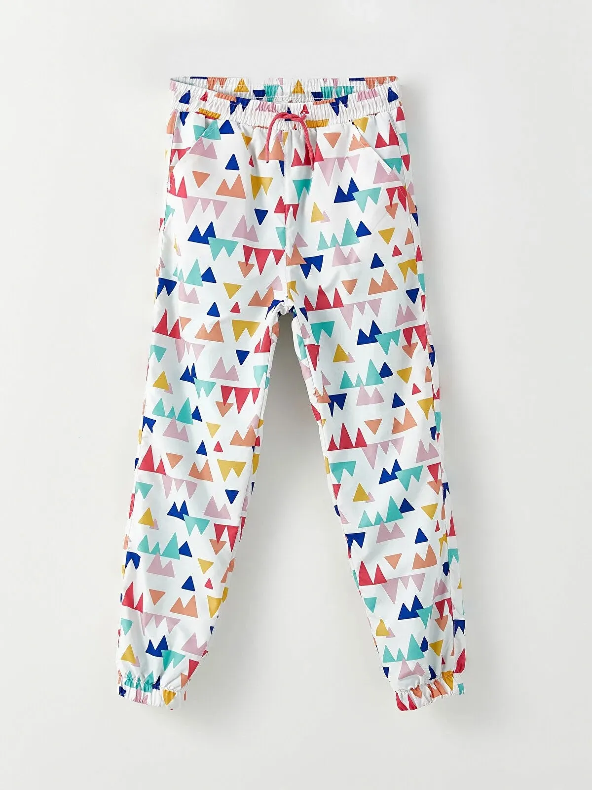 Elastic Waist Patterned Girls Jogger Pants
