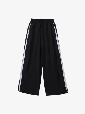 ELASTIC WAIST STRIPED PANTS