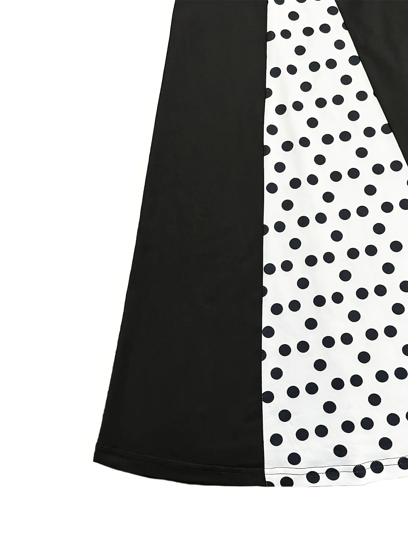 Elegant Plus Size Polka Dot Cami Midi Dress – V-Neck & Stretchy Fit