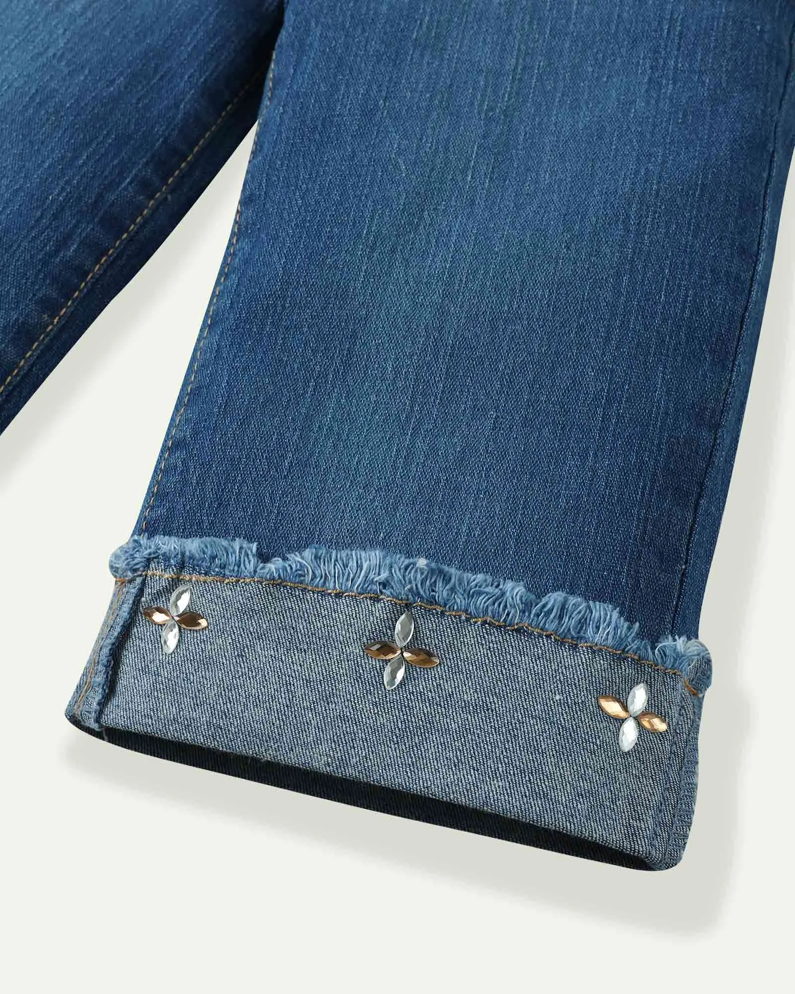 Embellished Mid Rise Culottes