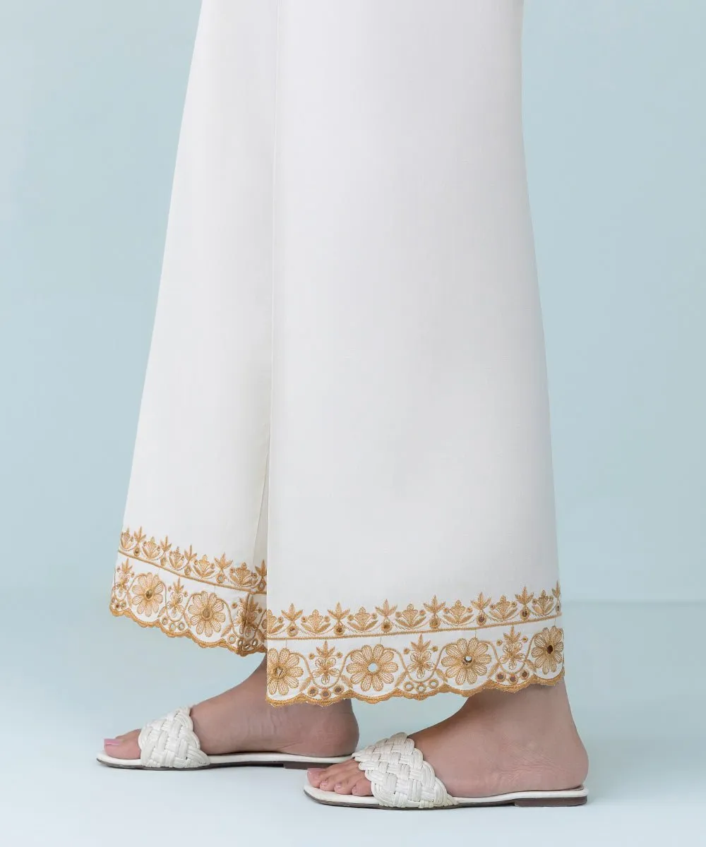 Embroidered Cambric Culottes