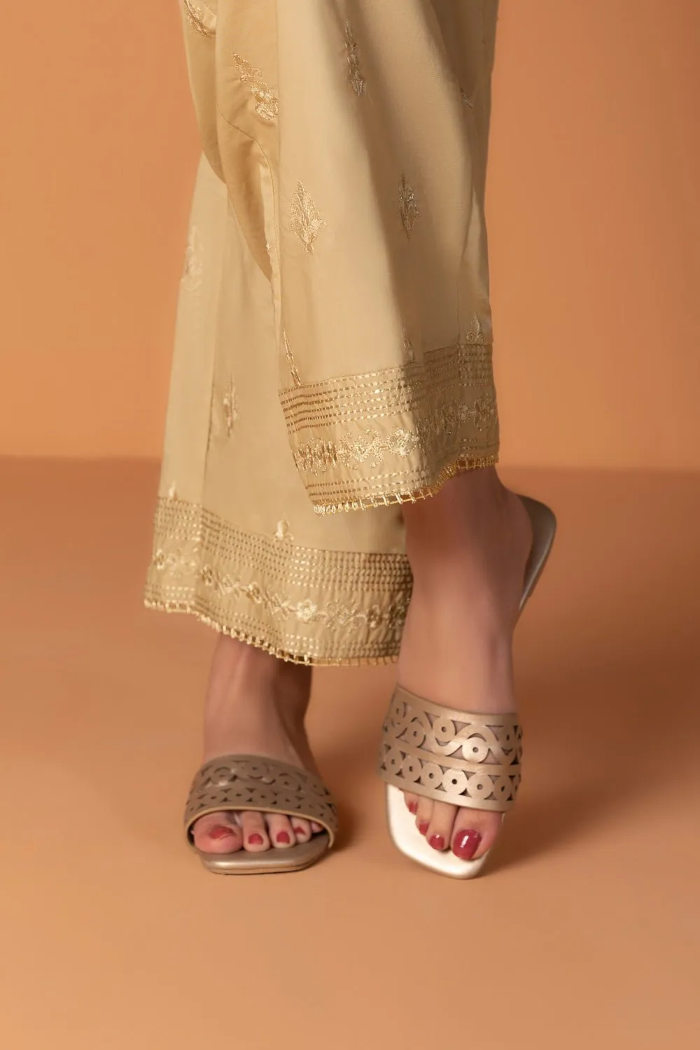 Embroidered Cambric Culottes