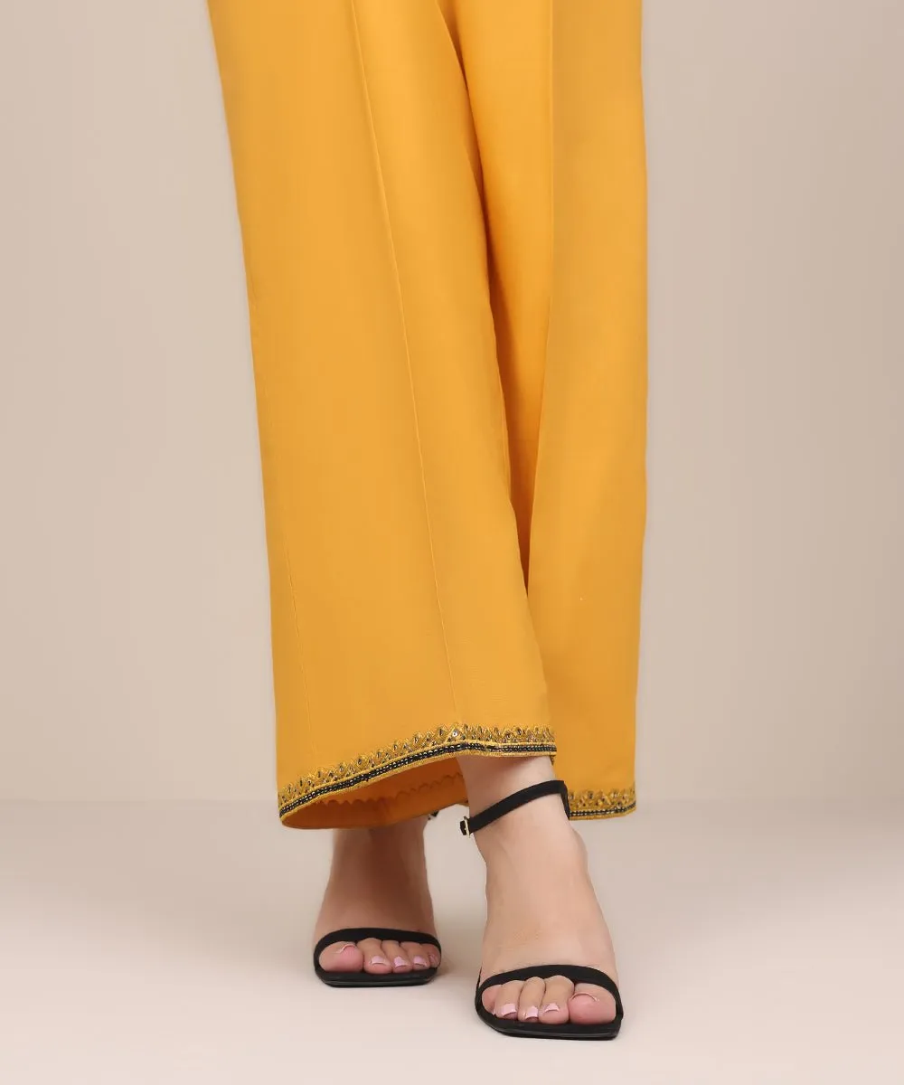 Embroidered Cotton Viscose Culottes