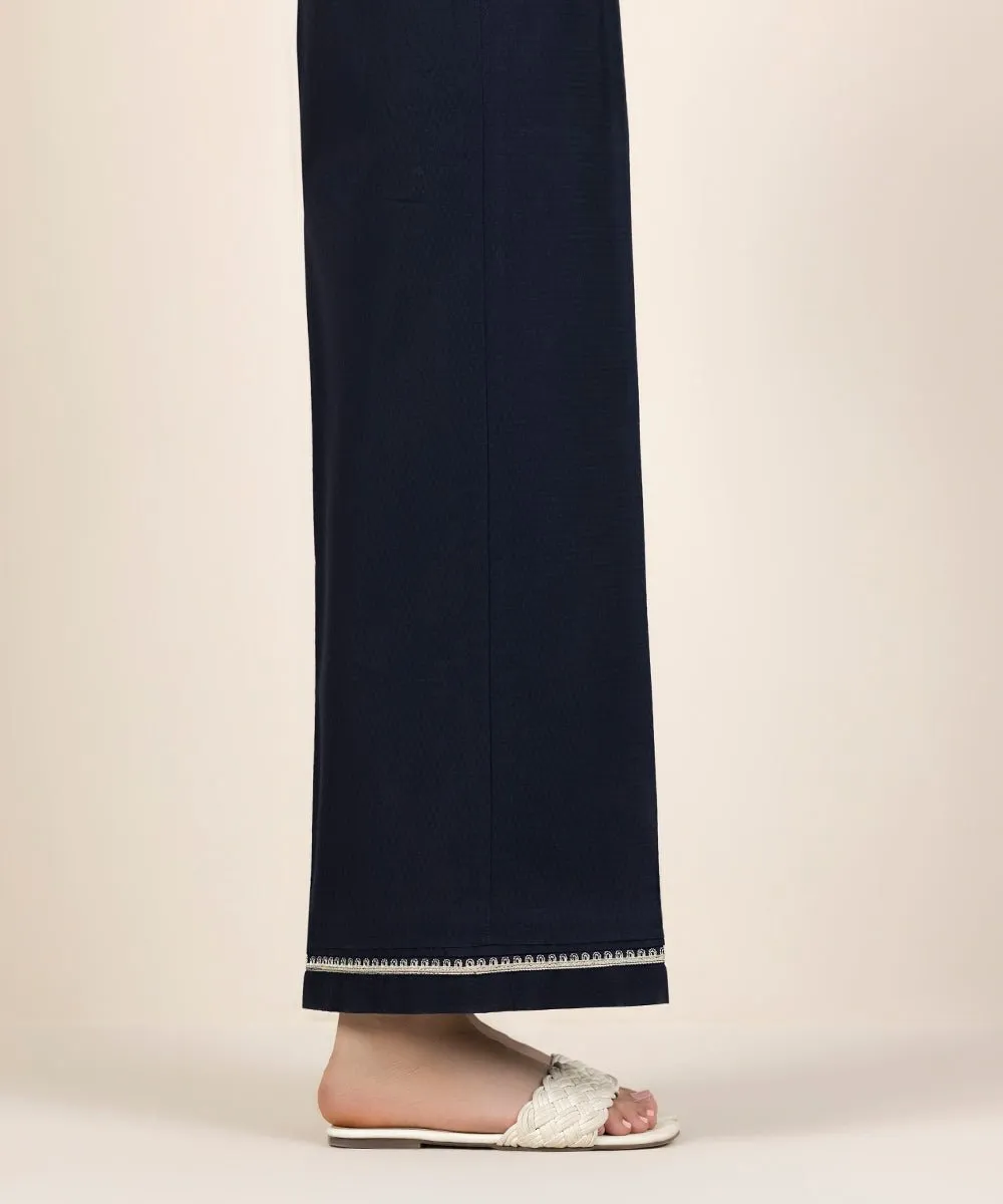 Embroidered Dobby Culottes