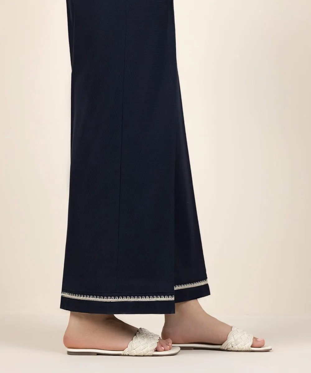 Embroidered Dobby Culottes