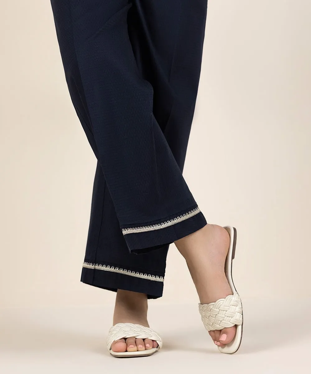 Embroidered Dobby Culottes