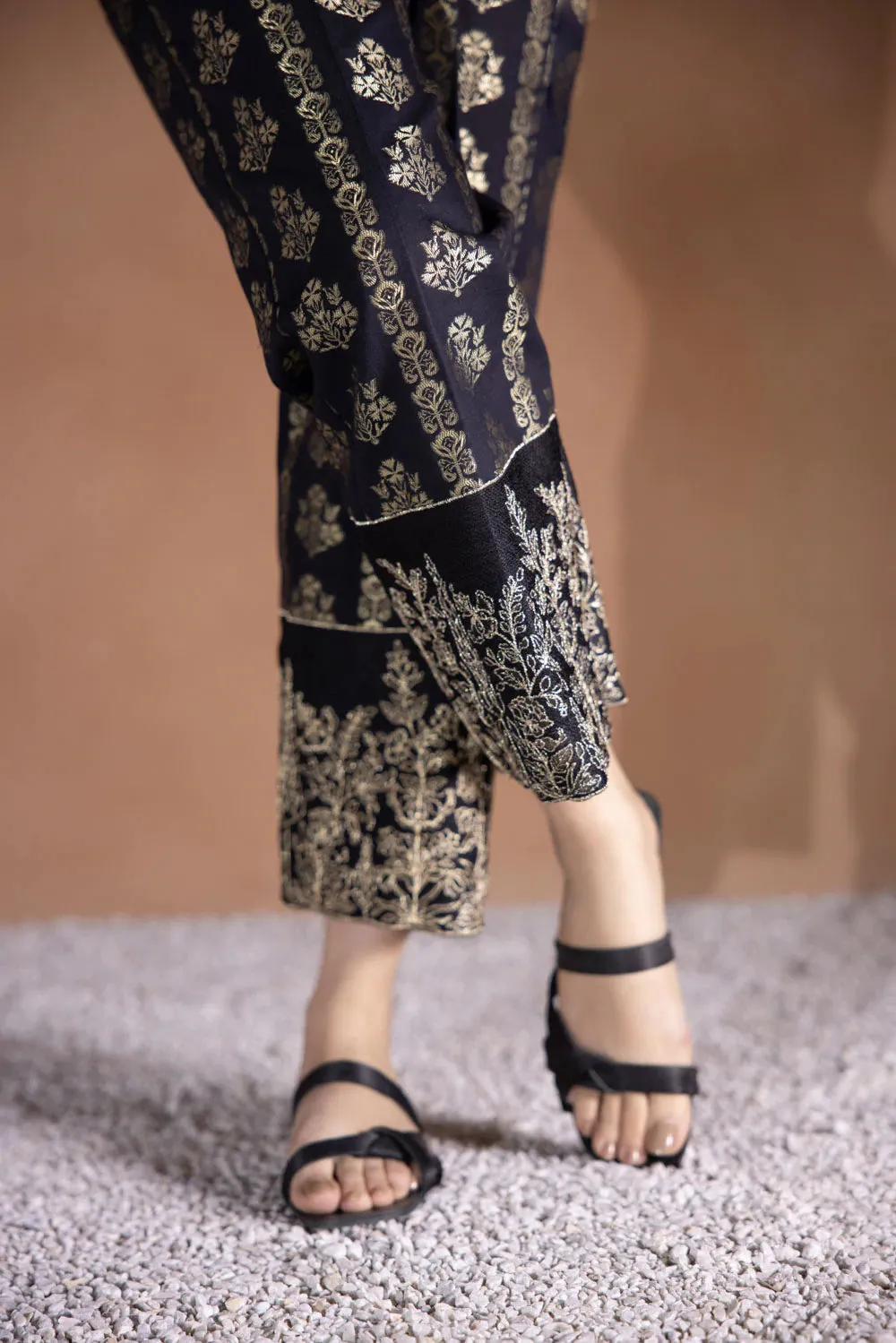 Embroidered Jacquard Culottes