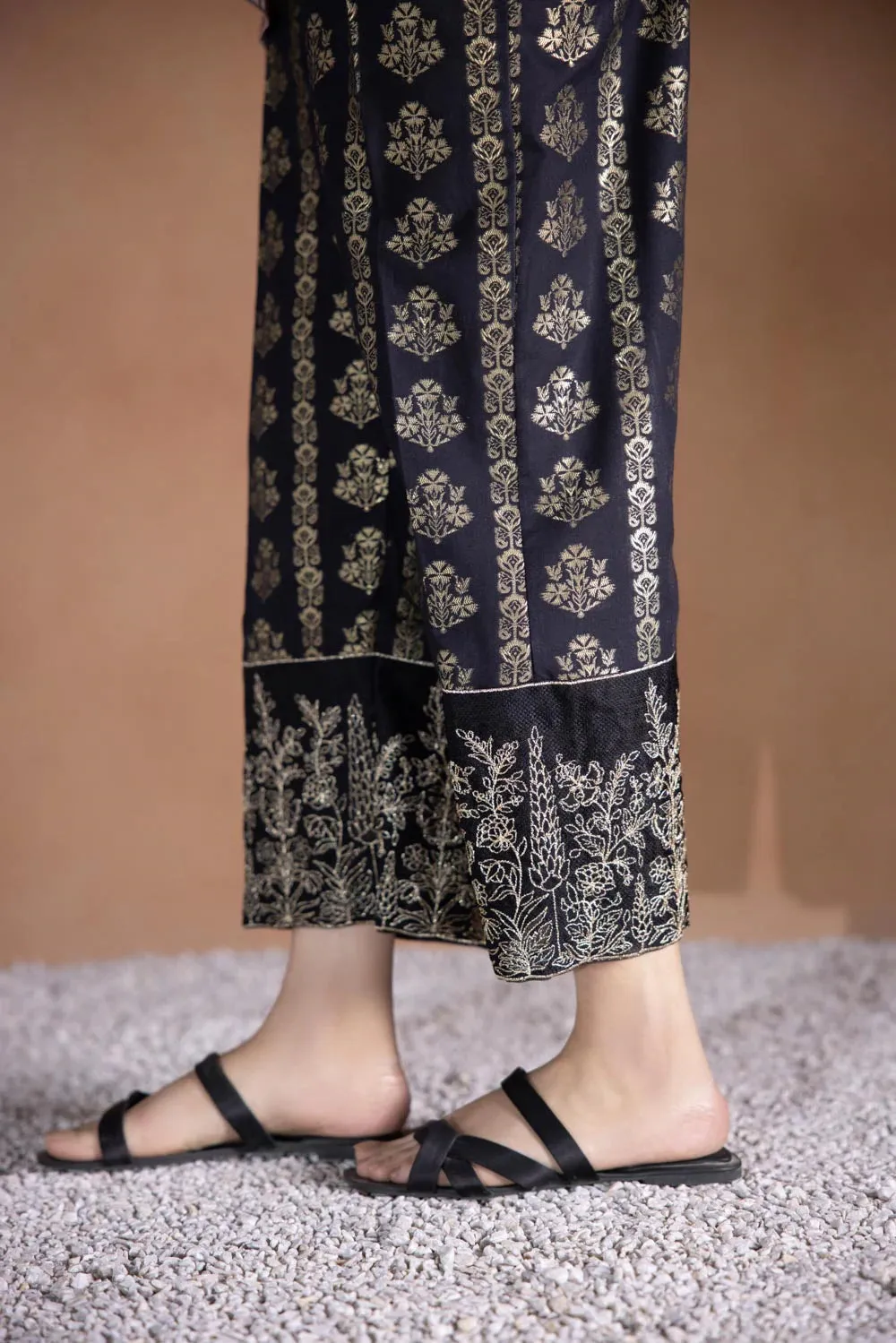 Embroidered Jacquard Culottes