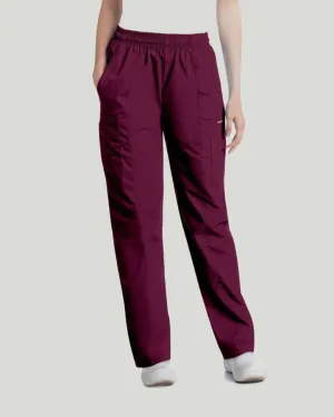 Essentials Women's Tapered-Leg Scrub Pants - 8501 Wine L
