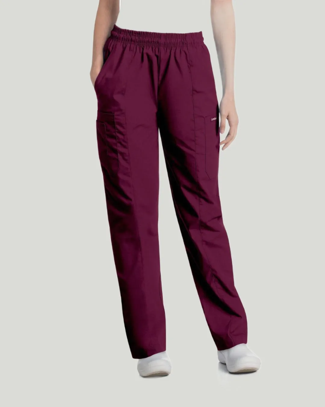 Essentials Women's Tapered-Leg Scrub Pants - 8501 Wine L