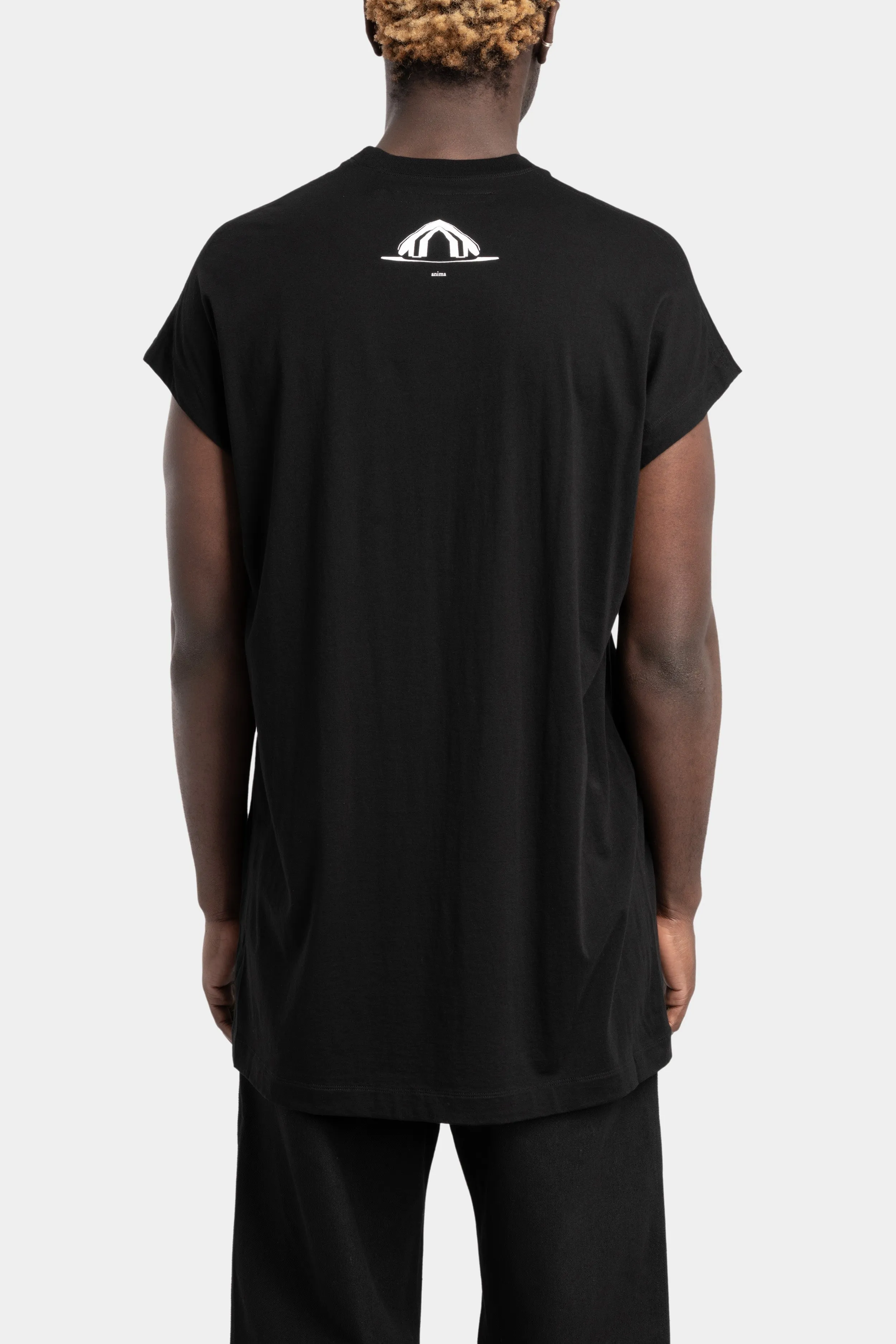 Fake sleeve T-Shirt, Black / Print