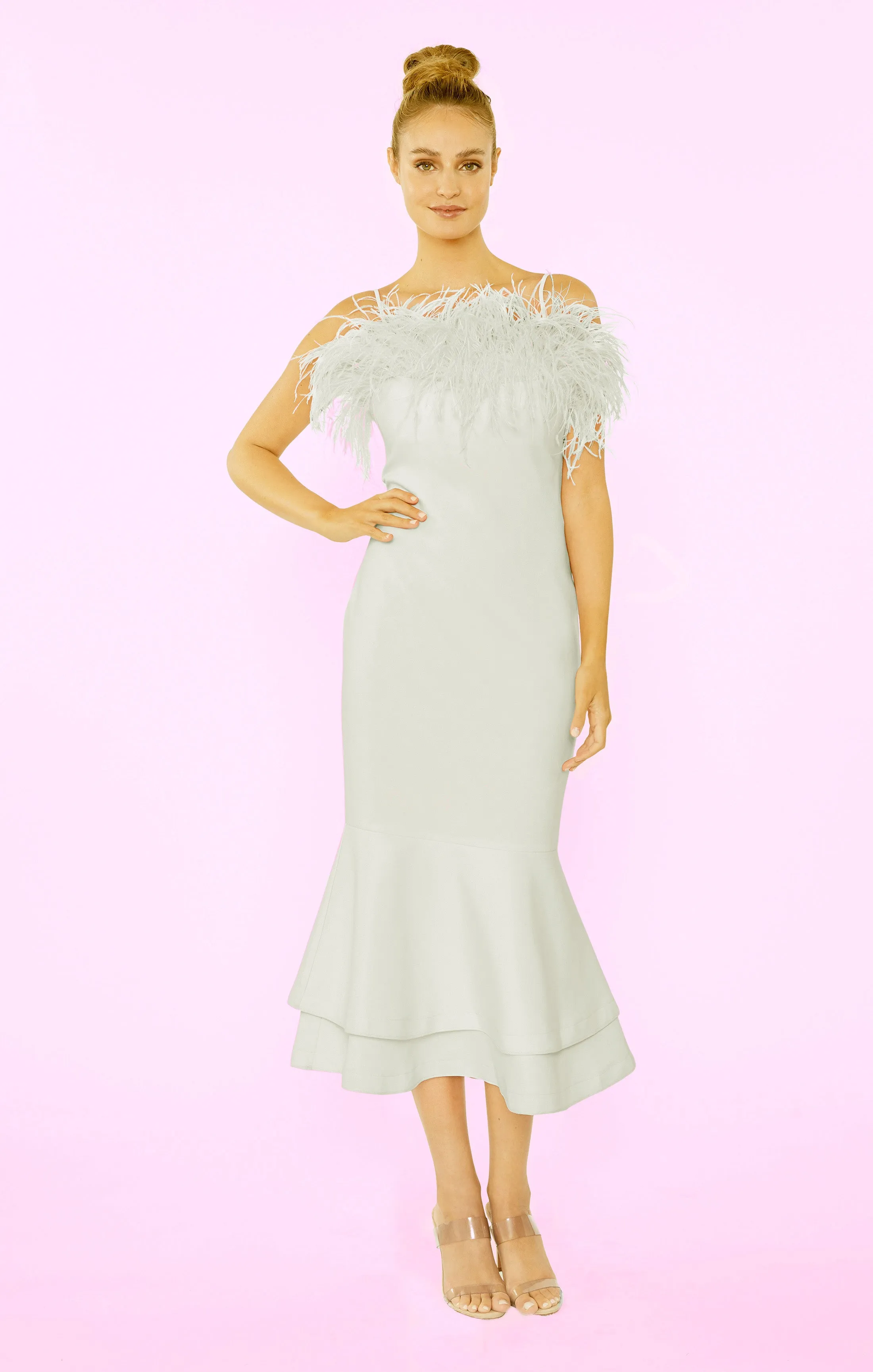 Feather Midi Aurora Dress