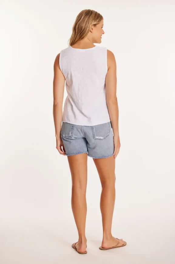 Flounce Neckline Tank