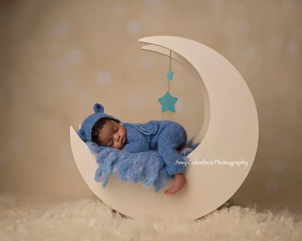 Footless Knitted Long-Sleeve Romper with matching Classic or Bear bonnet