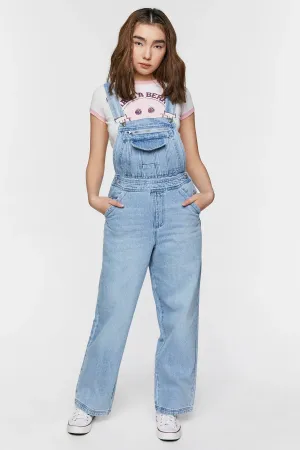 Forever 21 Denim Straight Leg Overalls