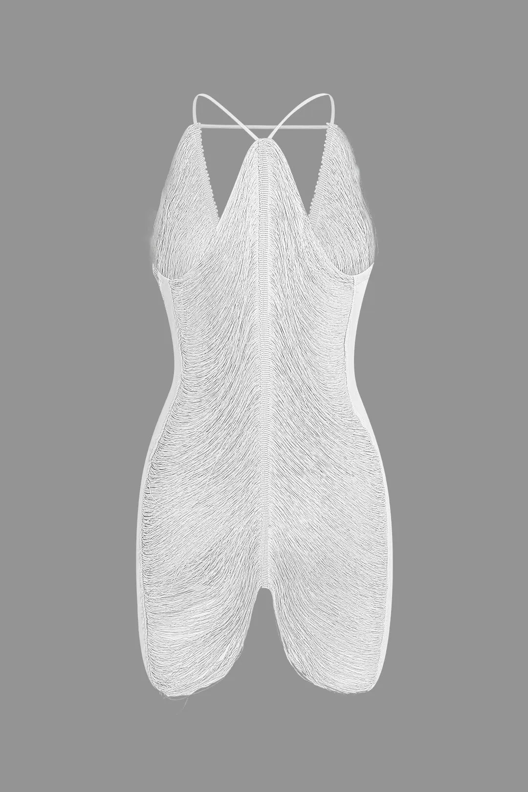 Fringe V Neck Cami Mini Dress 