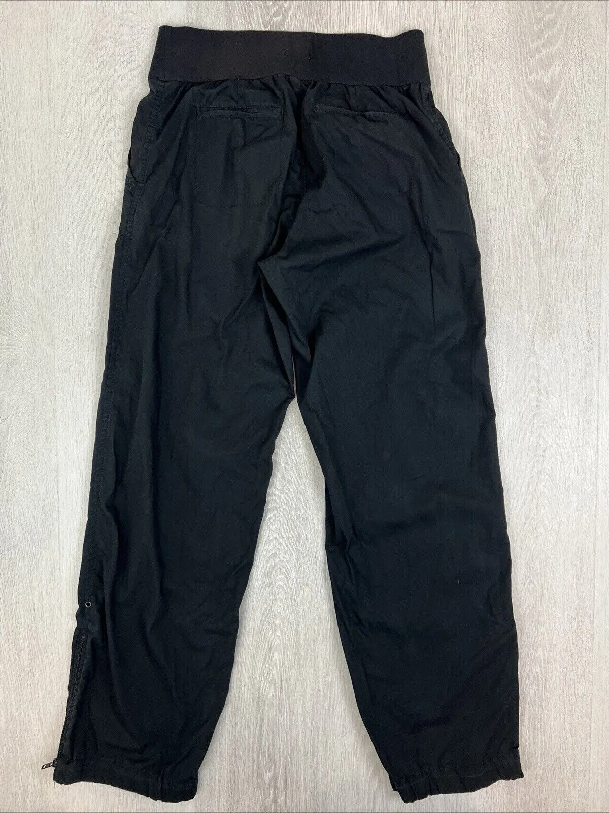 Gap Maternity Womens Black Relaxed Fit Ankle Zip Pants Size 10