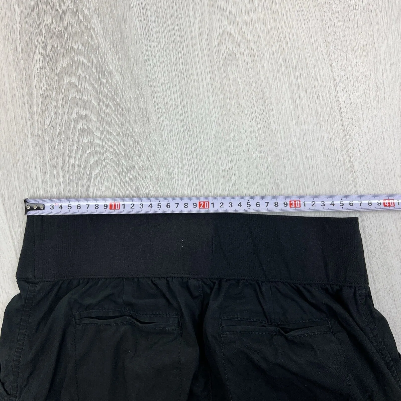 Gap Maternity Womens Black Relaxed Fit Ankle Zip Pants Size 10