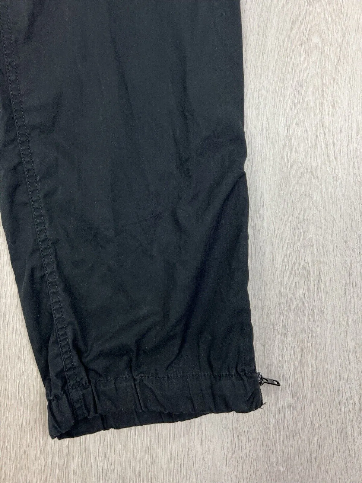 Gap Maternity Womens Black Relaxed Fit Ankle Zip Pants Size 10