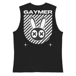 Gaymer Streetwear Graphic LGBTQIA  Pride Video Games Black Relaxed Fit Sleeveless Tank Top