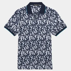 G/Fore Blossom Rib Collar Tech Jersey Tailored Fit Polo