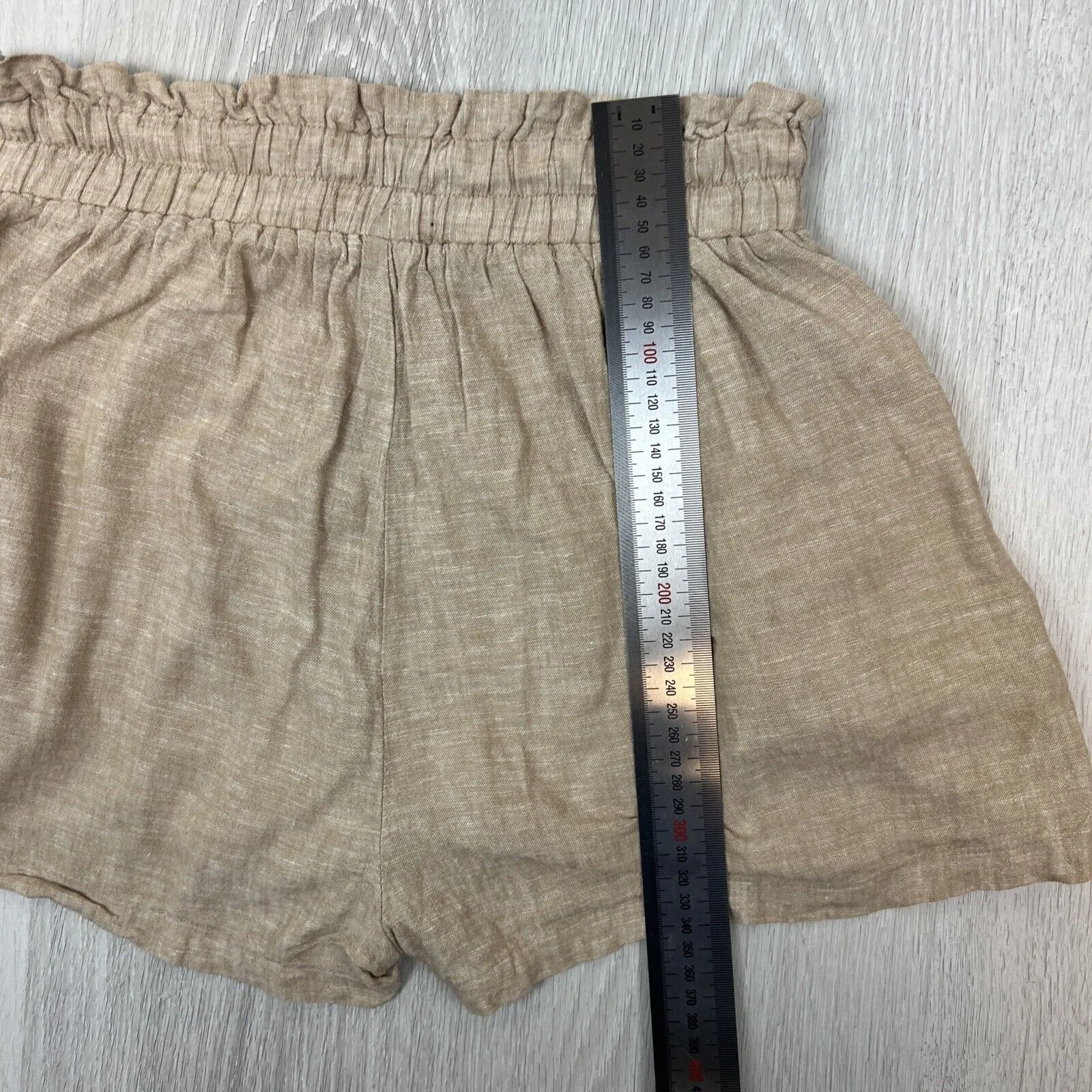 Glassons Womens Brown Linen Blend Shorts Size 8