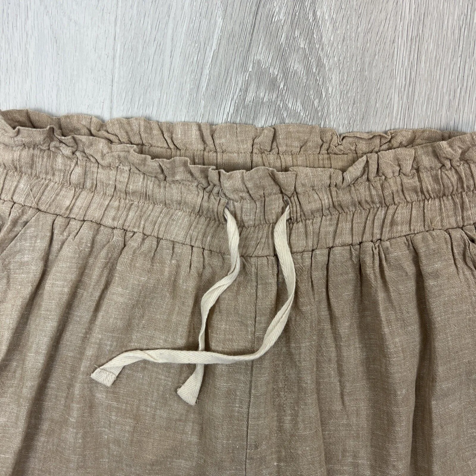 Glassons Womens Brown Linen Blend Shorts Size 8