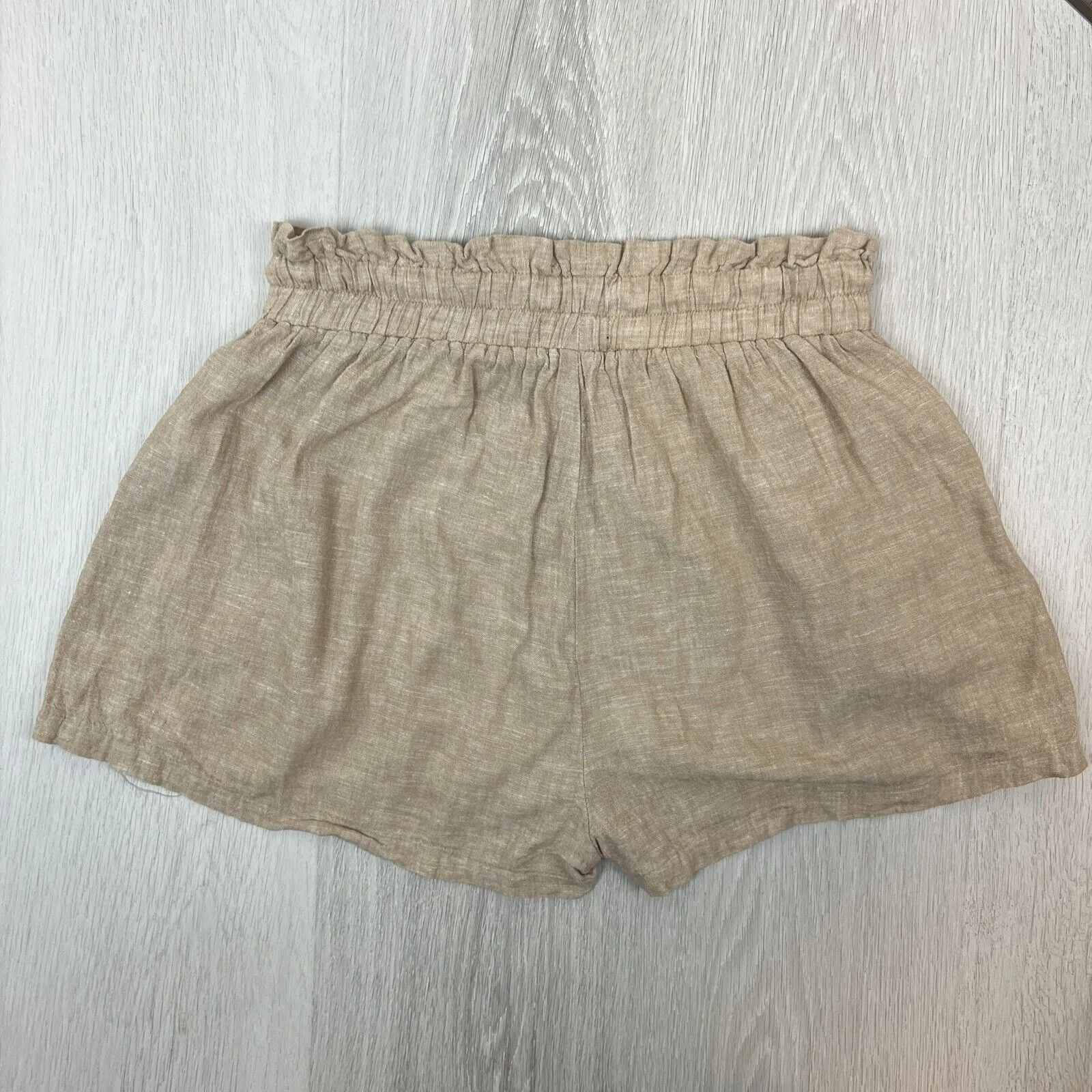 Glassons Womens Brown Linen Blend Shorts Size 8