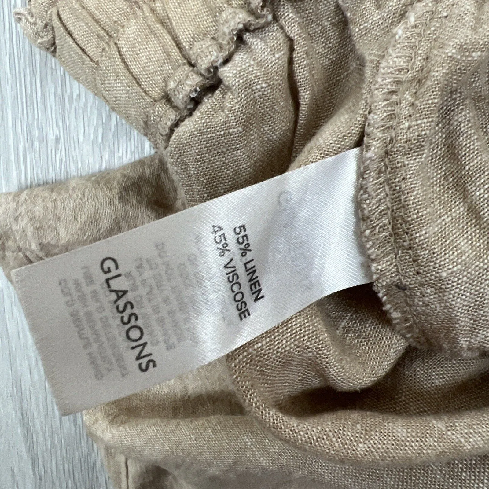 Glassons Womens Brown Linen Blend Shorts Size 8