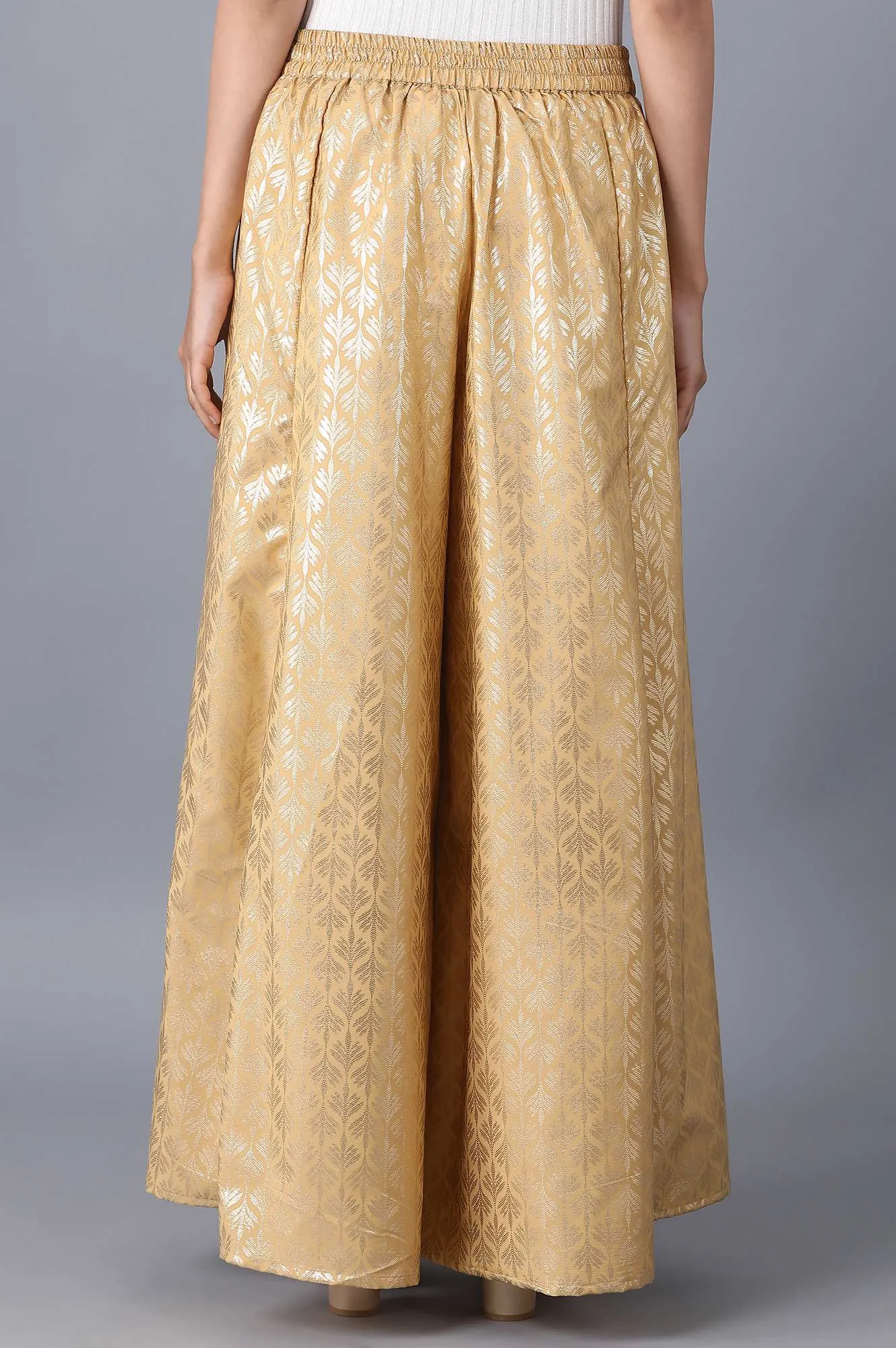 Gold Ankle Length Palazzo