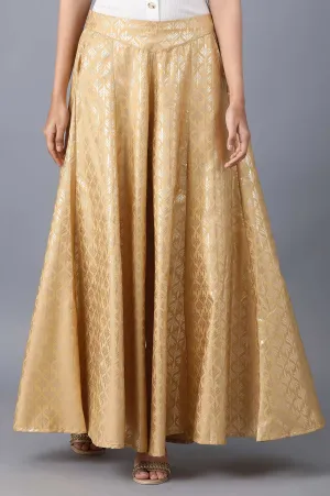 Gold Ankle Length Palazzo