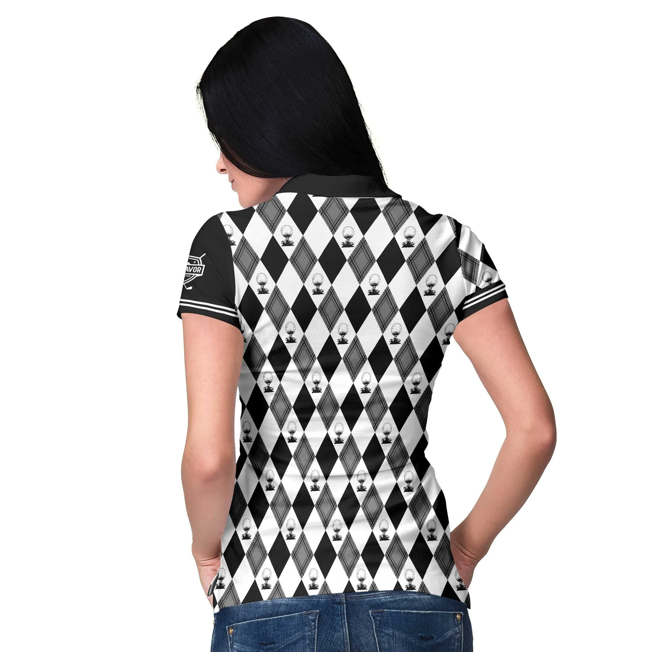 Golfaholic Short Sleeve Women Polo Shirt