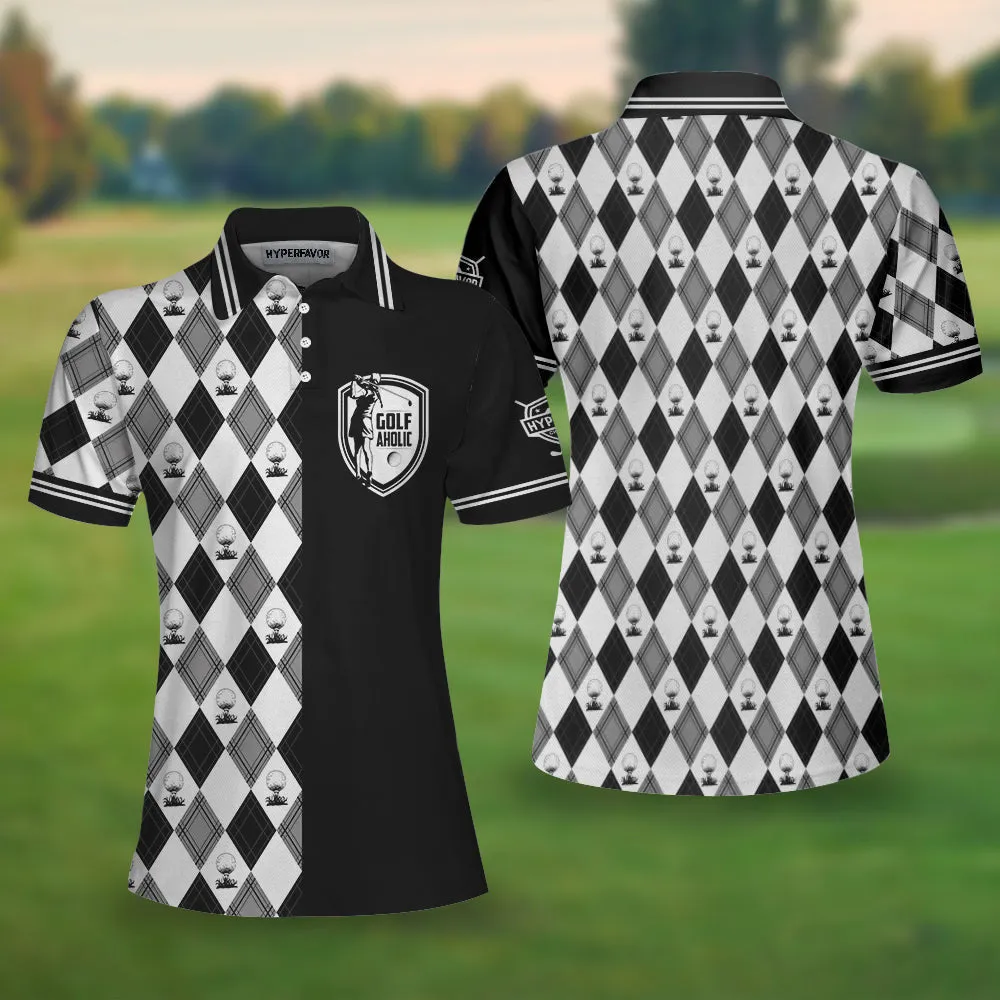 Golfaholic Short Sleeve Women Polo Shirt